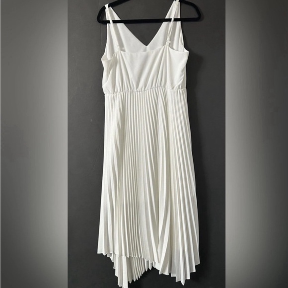 AllSaints Leia Harley Pleated Midi Slip Dress Cream Ivory Size Small NWOT - Picture 4 of 12